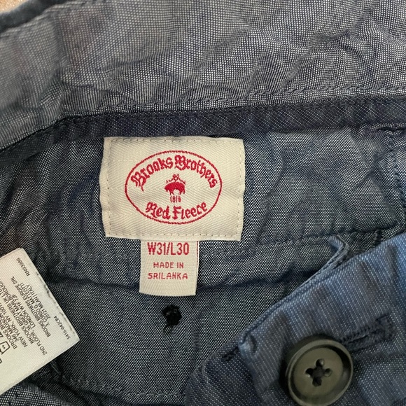 Brooks Brothers Red Fleece Slim Fit Chinos - Navy Blue - Picture 4 of 5